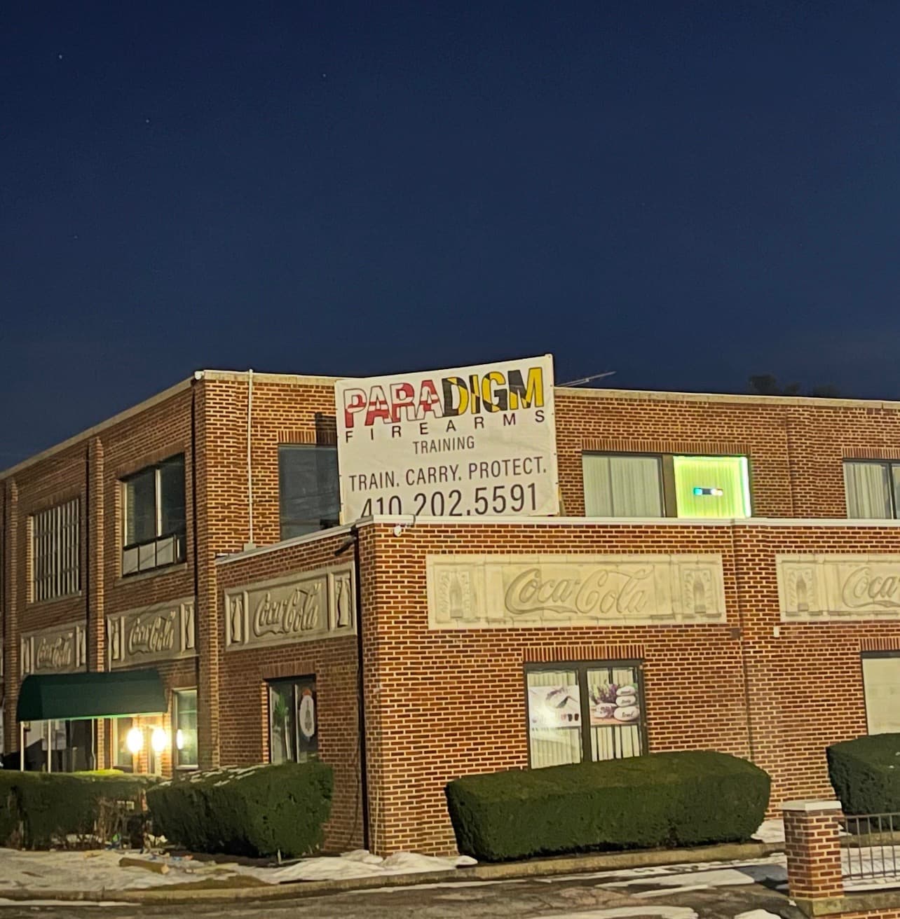 Paradigm Firearms Training Sign and Building in Westminster, MD