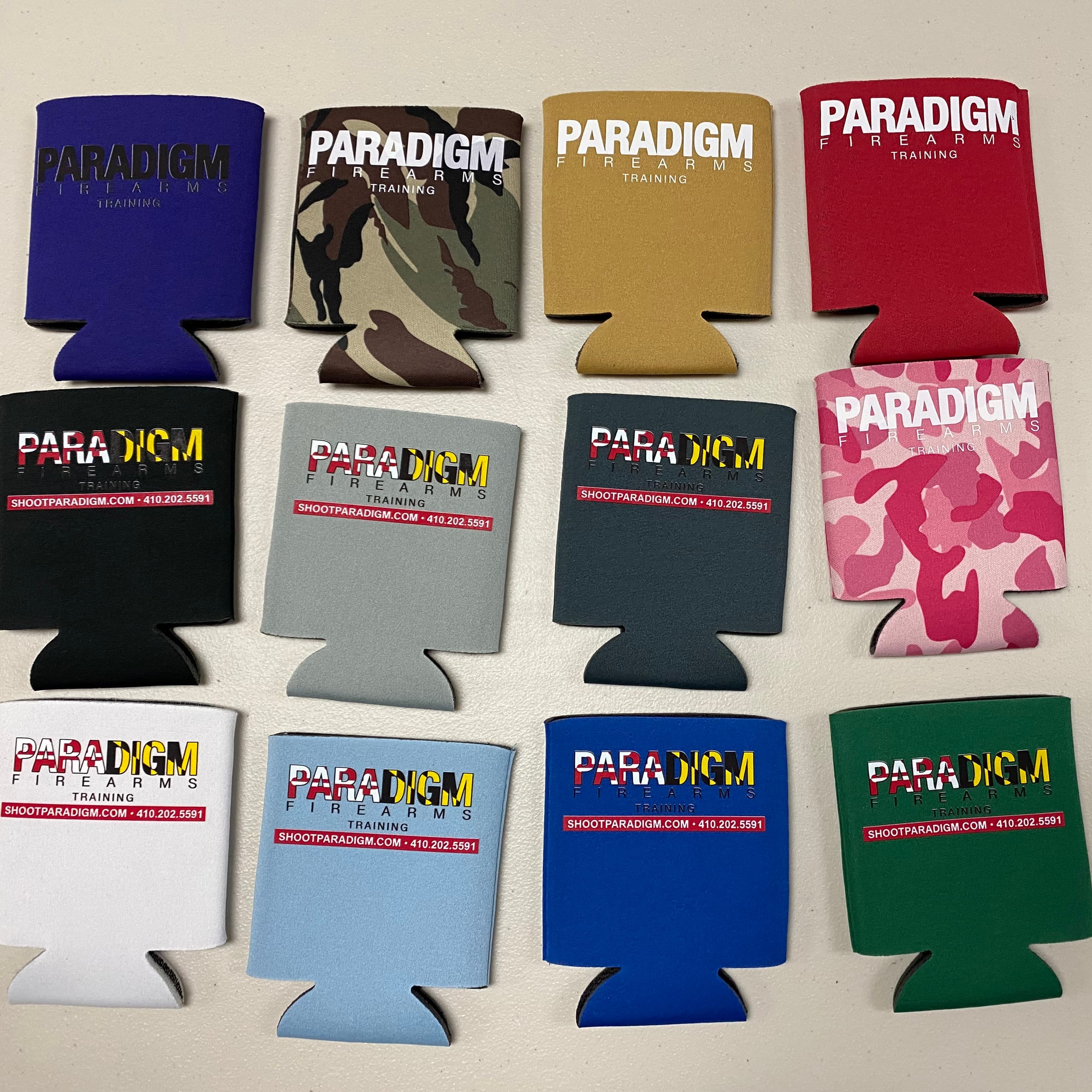 Paradigm Firearms Training Custom Koozie Merchandise