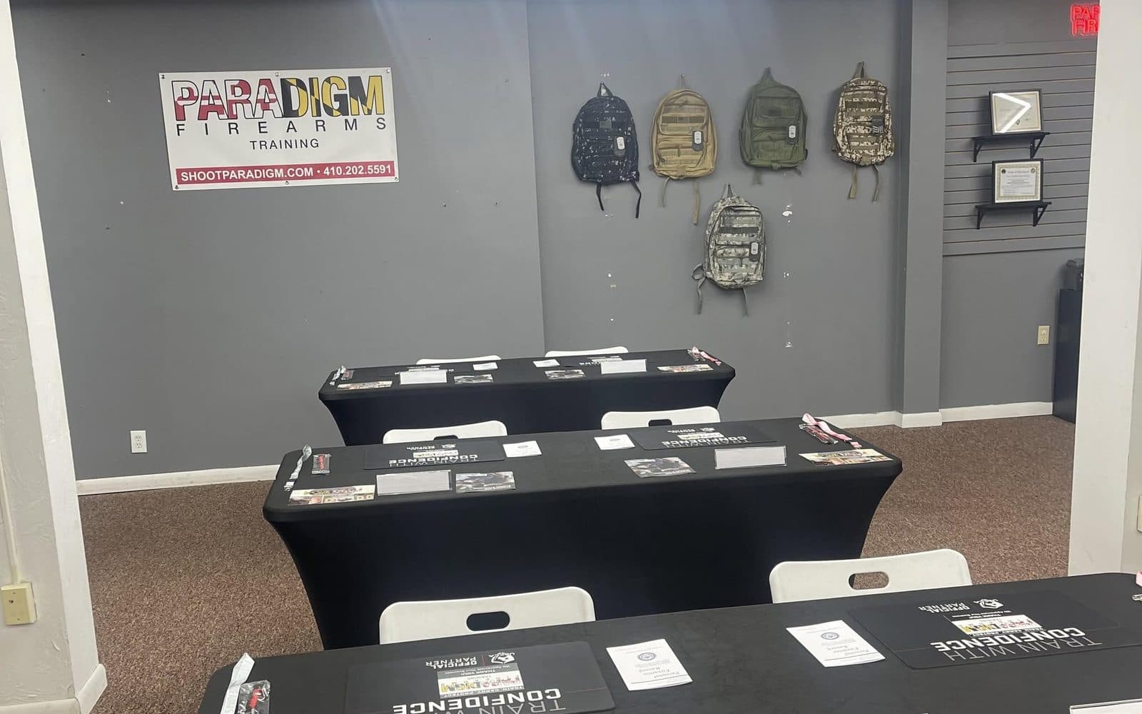 Paradigm Firearms Training Classroom in Hanover, PA